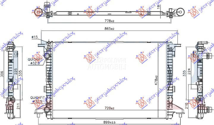 HLADNJAK MOTORA 1.4 TFSi BENZI