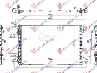 HLADNJAK MOTORA 1.4 TFSi BENZI za Audi A4 od 2015. do 2018. god.