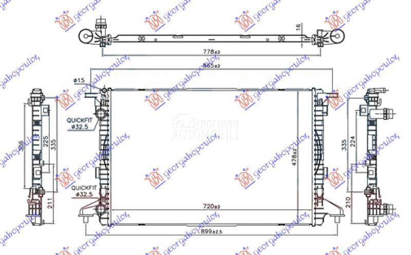 HLADNJAK MOTORA 1.4 TFSi BENZI