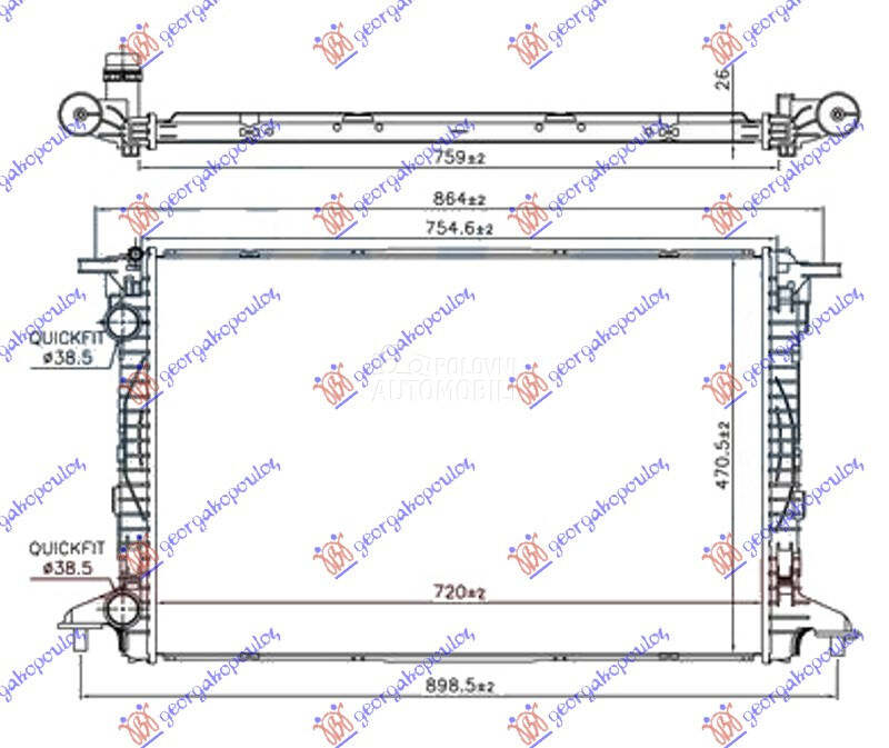 HLADNJAK MOTORA 1.4 TFSi BENZI