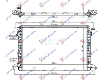 HLADNJAK MOTORA 1.4 TFSi BENZI za Audi A5 od 2019. do 2025. god.