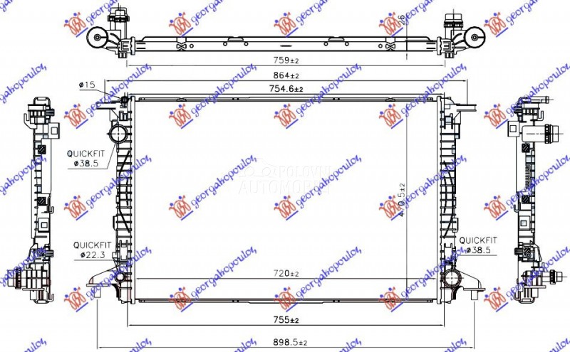HLADNJAK MOTORA 3.0 TDi DIZEL