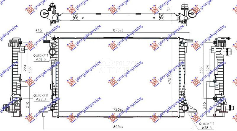 HLADNJAK MOTORA 2.9/3.0 TFSi B