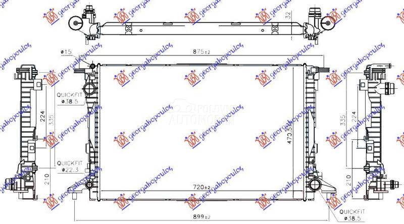 HLADNJAK MOTORA 2.9/3.0 TFSi B
