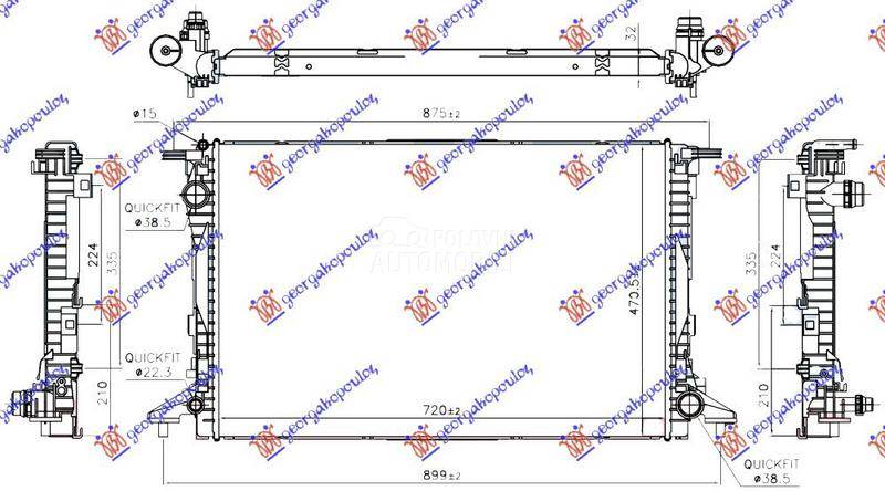 HLADNJAK MOTORA 2.9/3.0 TFSi B