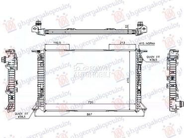HLADNJAK MOTORA 4.2 BENZIN (RS za Audi A4 od 2011. do 2015. god.
