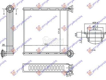 GREJAC KABINE (172x184x26) (TI za Volkswagen Caddy od 2020. do 2025. god.