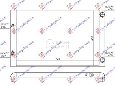 HLADNJAK MOTORA 3.7/4.2i BENZI za Audi A8 od 2002. do 2009. god.