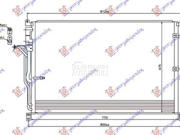 HLADNJAK KLIME ZA SVE MODELE B za Audi A8 od 2002. do 2009. god.