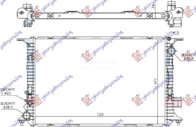 HLADNJAK MOTORA 4.0 TFSi 4.2-6