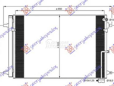 HLADNJAK KLIME BENZIN/DIZEL (O za Audi A8 od 2009. do 2013. god.