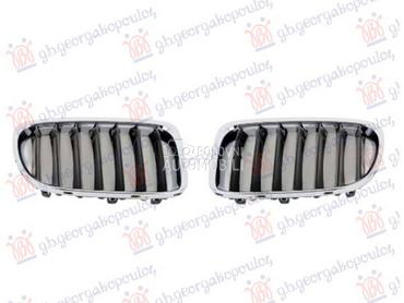 PVC MASKA (HROM/SJAJ-CRNA) SET za BMW X1 od 2009. do 2013. god.