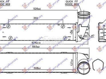 HLADNJAK INTERKULERA 1.6-2.0 ( za BMW X1 od 2013. do 2015. god.