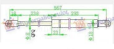 AMORTIZER GEPEK VRATA (570L-46