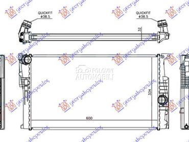 HLADNJAK MOTORA 1.5/1.6/3.0 (1 za BMW Serija 1 od 2015. do 2019. god.