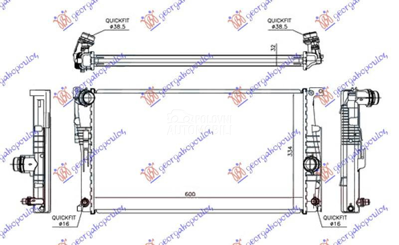 HLADNJAK MOTORA 1.5/2.0-3.0 (1