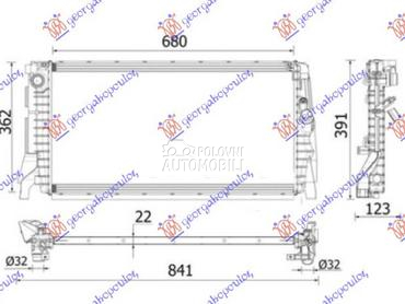 HLADNJAK MOTORA 1.5/2.0 (S) BE za MINI Countryman od 2016. do 2021. god.