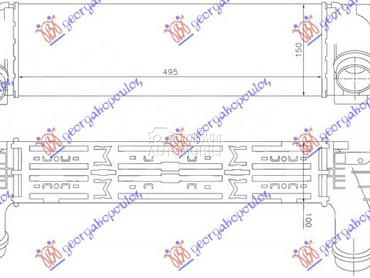 HLADNJAK INTERKULERA 3.0 (30-3 za BMW X3 od 2014. do 2017. god.