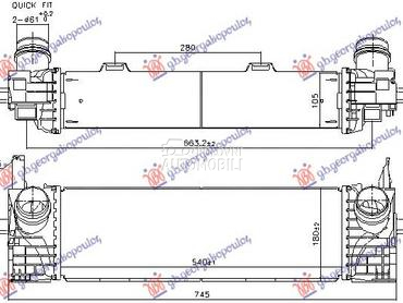 HLADNJAK INTERKULERA 2.0 BENZI za BMW X4 od 2018. do 2022. god.