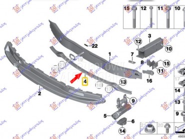 SINA PREDNJEG BRANIKA DONJA za BMW Serija 3 od 2014. do 2018. god.