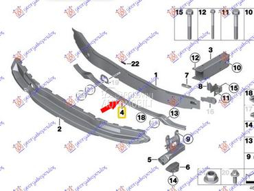 SINA PREDNJEG BRANIKA DONJA (T za BMW Serija 3 od 2014. do 2018. god.