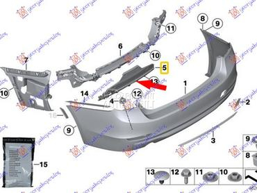 NOSAC ZADNJEG BRANIKA DONJI PL za BMW Serija 3 od 2012. do 2014. god.