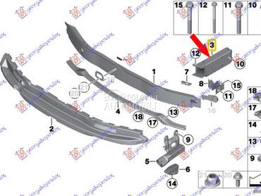 NOSAC PREDNJEG BRANIKA ALUMINI za BMW Serija 1 od 2011. do 2015. god.