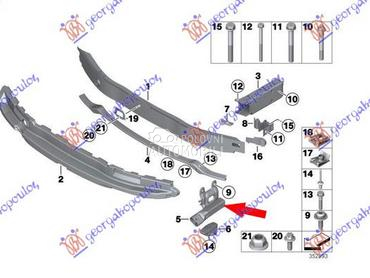 NOSAC PREDNJEG BRANIKA DONJI za BMW Serija 3 od 2012. do 2014. god.