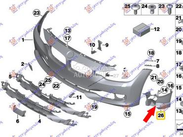NOSAC MAGLENKE PLASTICNI za BMW Serija 3 od 2012. do 2014. god.