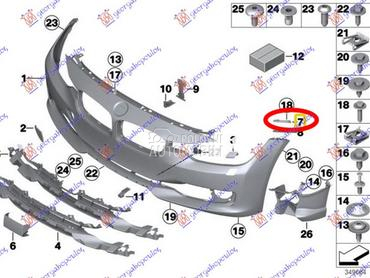 NOSAC PREDNJEG BRANIKA GORNJI za BMW Serija 3 od 2012. do 2014. god.
