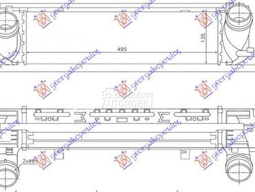 HLADNJAK INTERKULERA 2.5-2.8-3 za BMW Serija 3 od 2012. do 2014. god.
