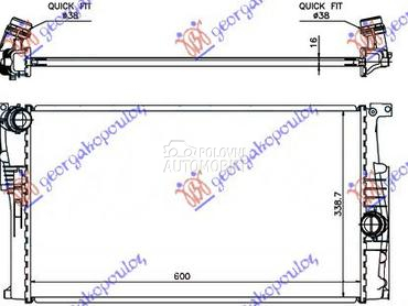 HLADNJAK MOTORA 1.6 (316i-320i za BMW Serija 3 od 2012. do 2020. god.