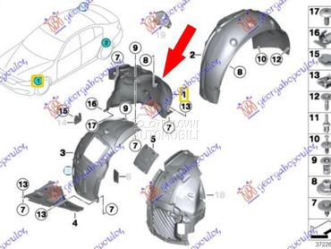 POTKRILO (ZADNJI DEO) za BMW Serija 3 od 2012. do 2020. god.