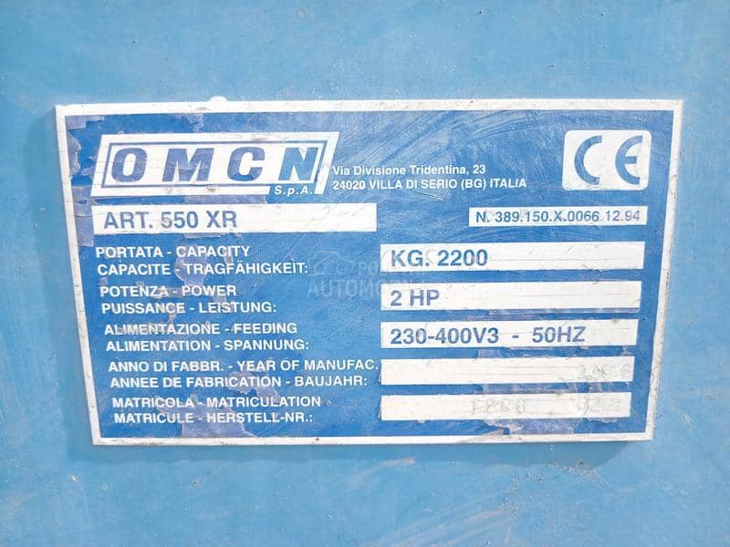 Panter, radni sto, dizalica za havarisana vozila.