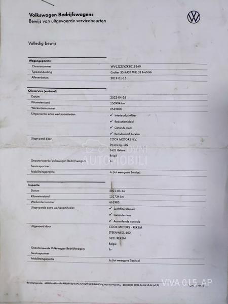 Volkswagen Crafter 2.0 TDI 140KS 1410kg