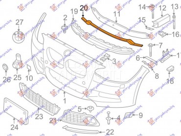 SINA PREDNJEG BRANIKA PLASTICN za BMW Serija 2 od 2014. do 2019. god.