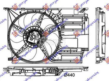 VENTILATOR KOMPLET (1.5/2.0 BE za BMW X1 od 2019. do 2022. god.
