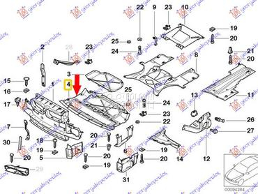 ZASTITA MOTORA (PREDNJI DEO) P za BMW Serija 7 od 1995. do 2002. god.