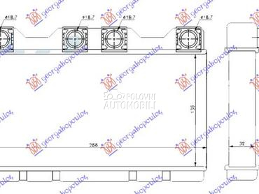 GREJAC KABINE (135x268x32) za BMW Serija 7 od 1995. do 2002. god.