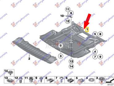 ZASTITA MOTORA za BMW Serija 7 od 2012. do 2015. god.