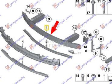 SINA PREDNJEG BRANIKA ALUMINIJ za BMW Serija 7 od 2008. do 2012. god.
