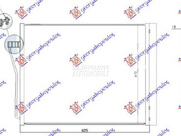 HLADNJAK KLIME BENZIN (625x472 za BMW Serija 7 od 2012. do 2015. god.