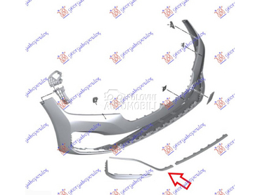 LAJSNA PREDNJEG BRANIKA GORNJA za BMW Serija 7 od 2019. do 2022. god.