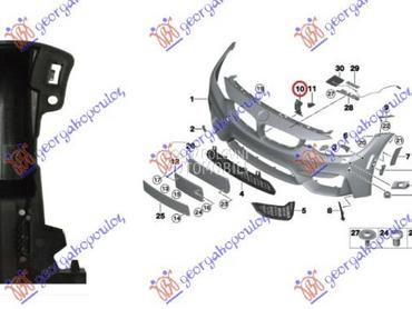 NOSAC PREDNJEG BRANIKA DONJI S za BMW Serija 3 od 2014. do 2018. god.