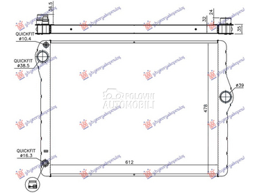 HLADNJAK MOTORA 3.0 BENZIN (MA za BMW Serija 7 od 2008. do 2012. god.