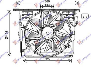 VENTILATOR KOMPLET (BENZIN/DIZ za BMW Serija 7 od 2008. do 2012. god.