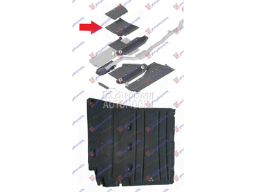 ZASTITA PODA SREDNJA PLASTICNA za BMW Serija 7 od 2019. do 2022. god.