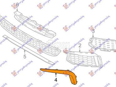 LAJSNA RESETKE PREDNJEG BRANIK za BMW Serija 5 od 2016. do 2020. god.