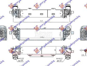 HLADNJAK INTERKULERA 2.0/3.0 D za BMW Serija 5 od 2016. do 2020. god.