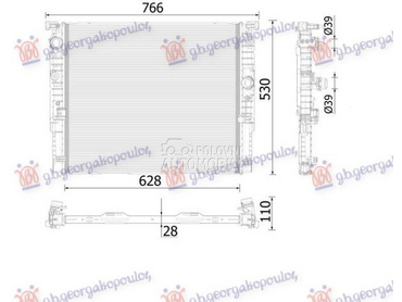HLADNJAK MOTORA 2.0 BENZIN/HIB za BMW Serija 5 od 2016. do 2020. god.